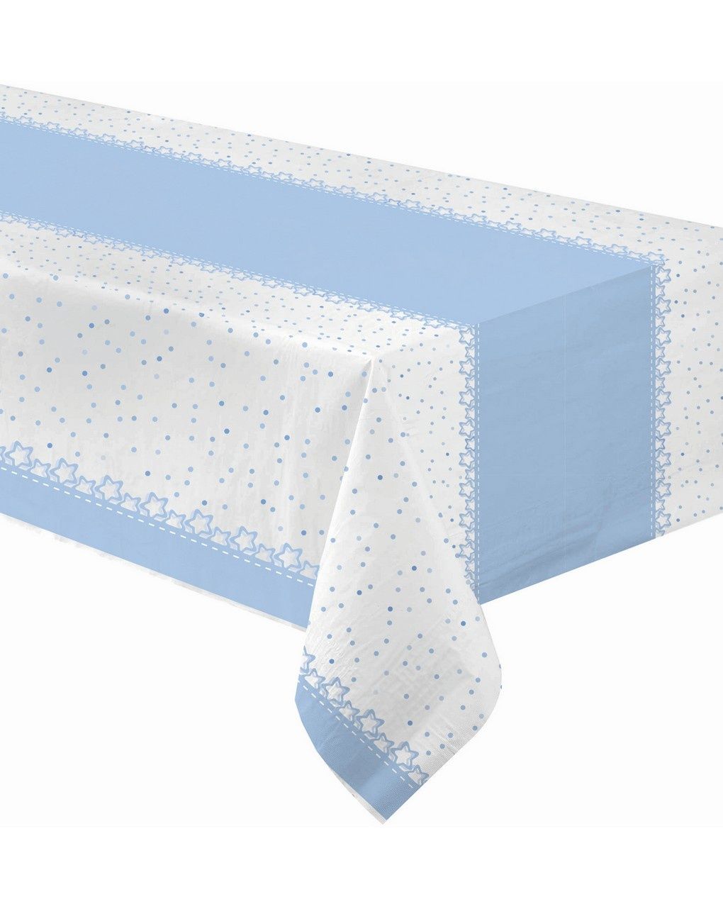 Tovaglia carta 120x180 cm - baby stelle azzurro