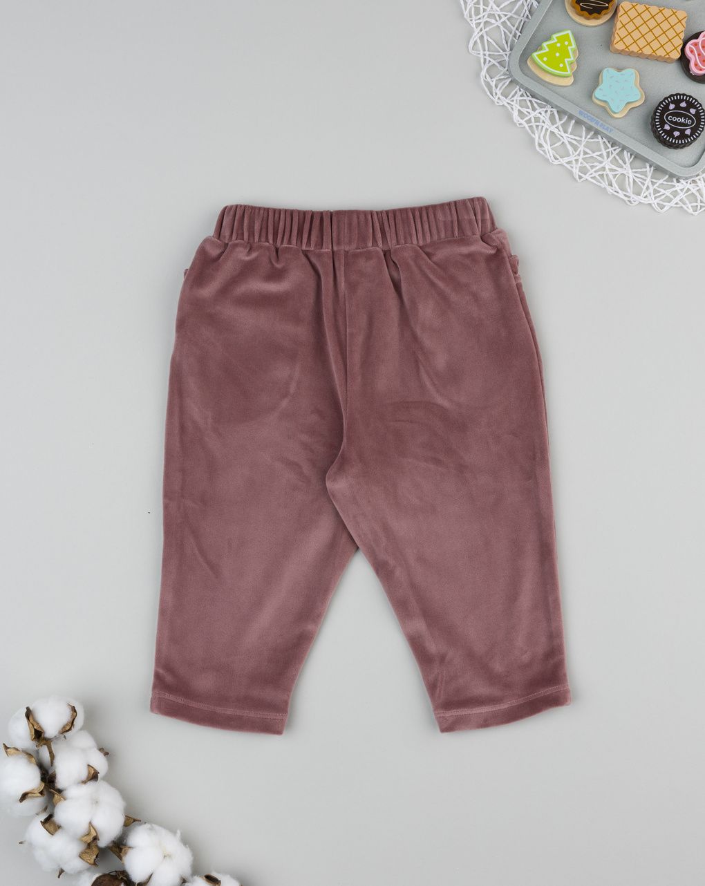 Pantalone ciniglia bimba rosa