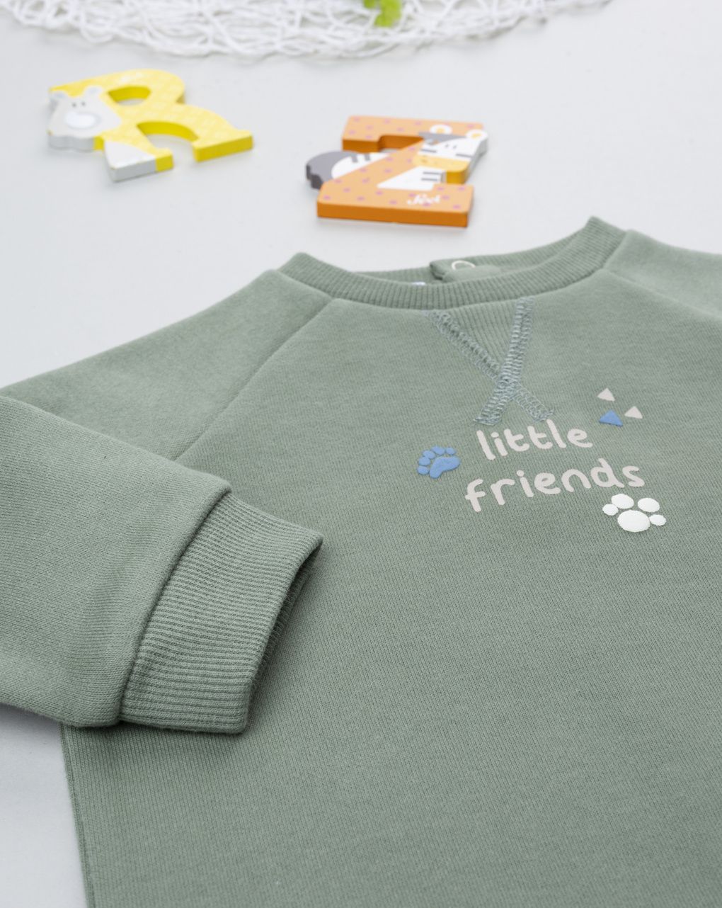 Felpa bimbo verde little friends