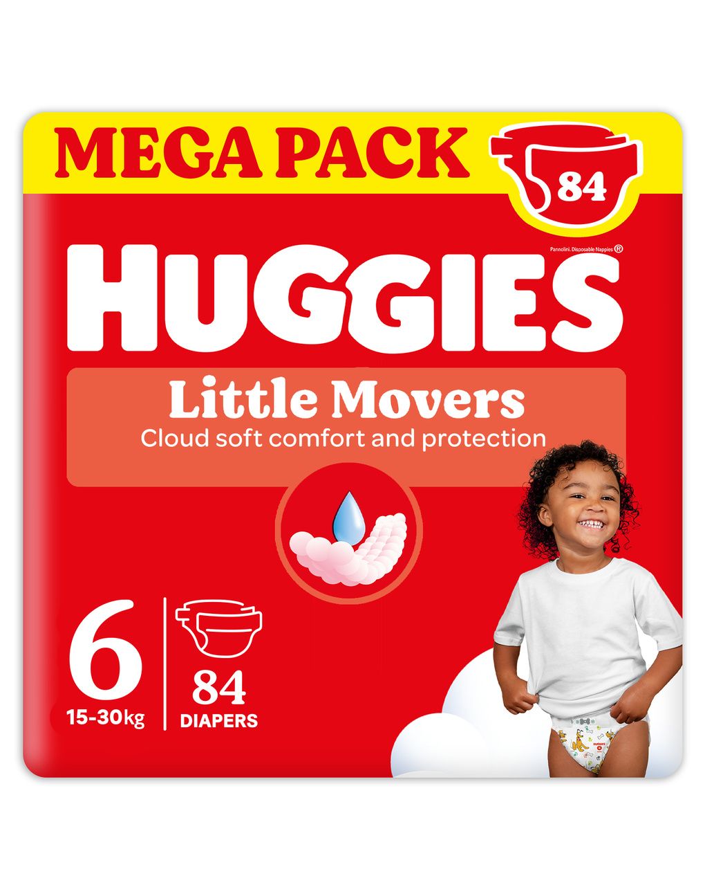 Pannolini little movers megapack tg.6 - 84 pezzi - huggies