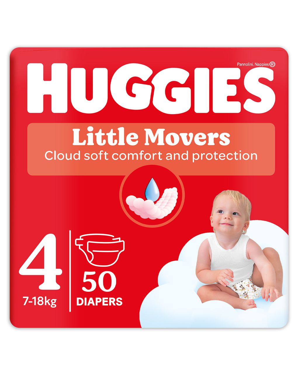 Pannolini little movers tg.4 – 50 pezzi – huggies