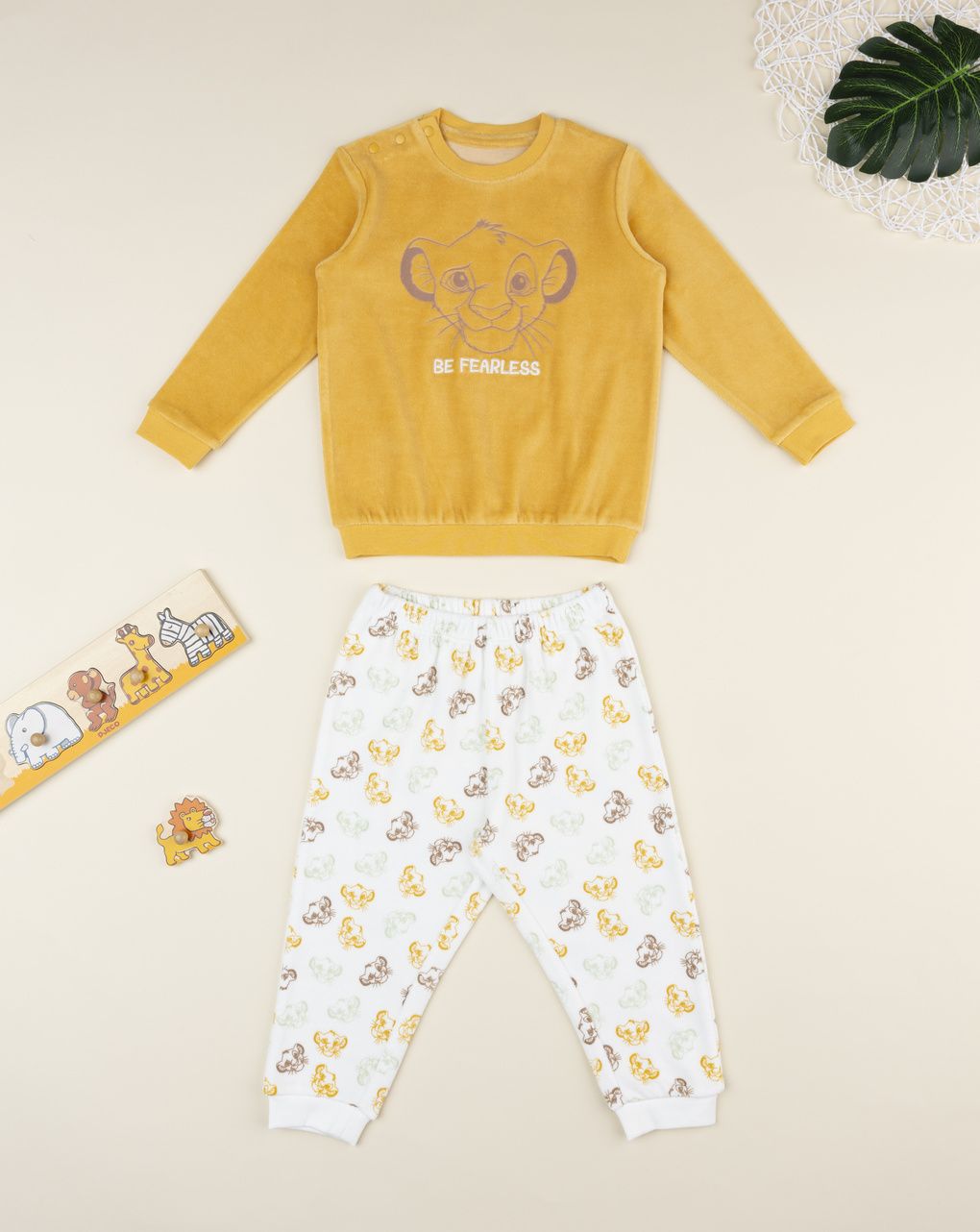 Pigiama bimbo re leone ciniglia