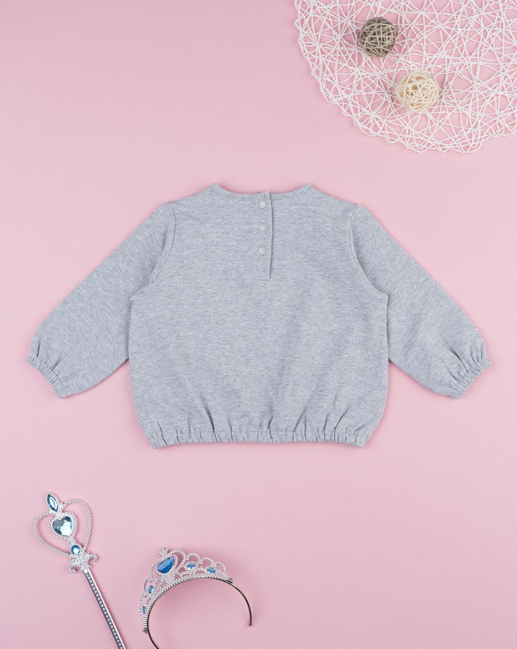 Felpa bimba grigia ballerina