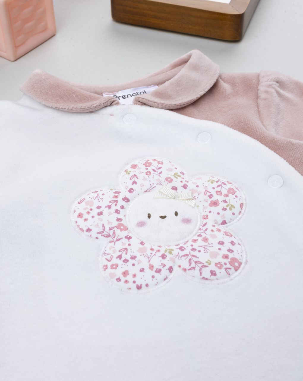 Tutina bimba bicolor bianco/rosa