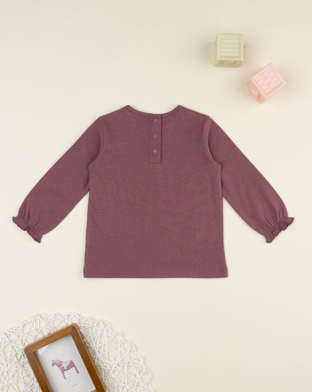 T-shirt bimba rosa scuro stampata