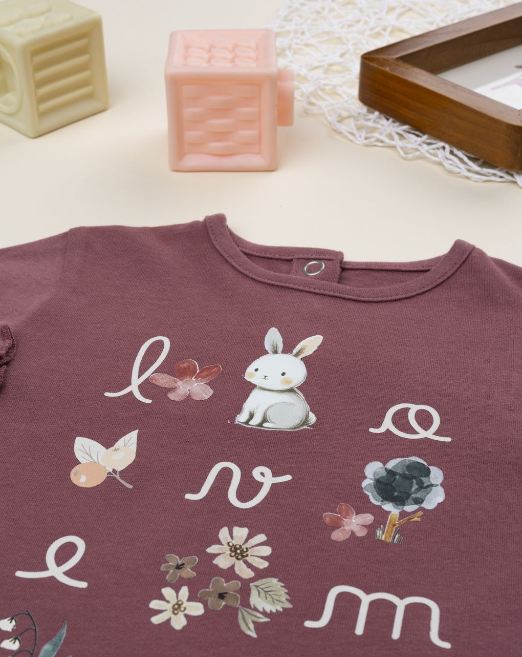 T-shirt bimba rosa scuro stampata