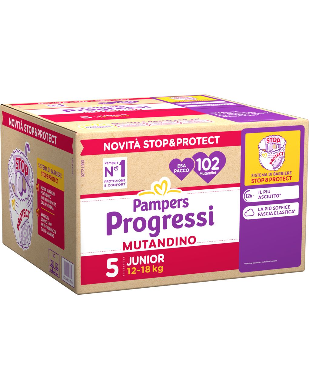 Progressi mutandino taglia 5 junior esa pacco x102 - pampers