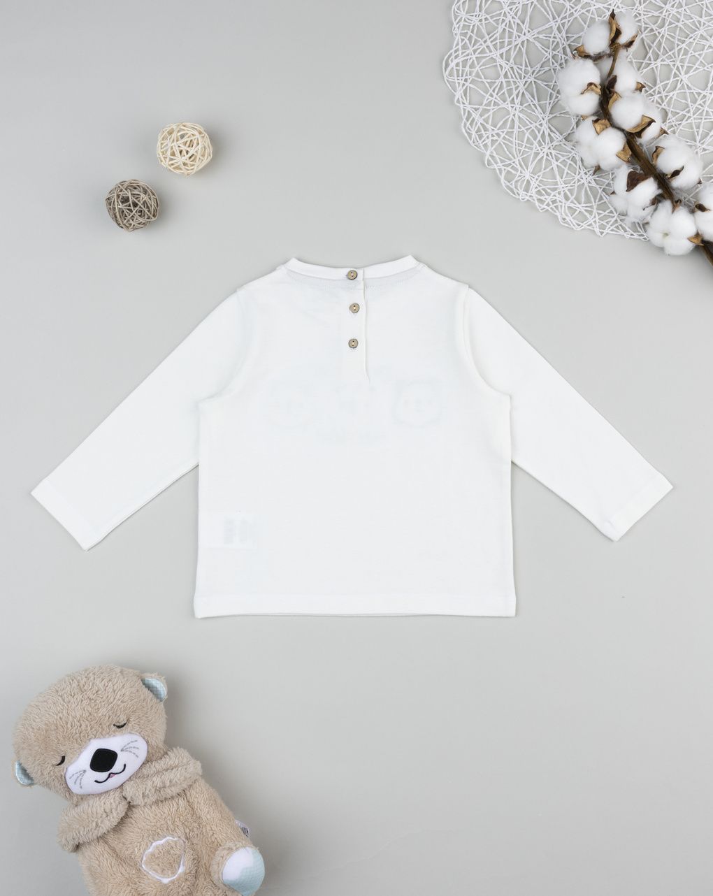 T-shirt bimbo bianca patch 3 orsi