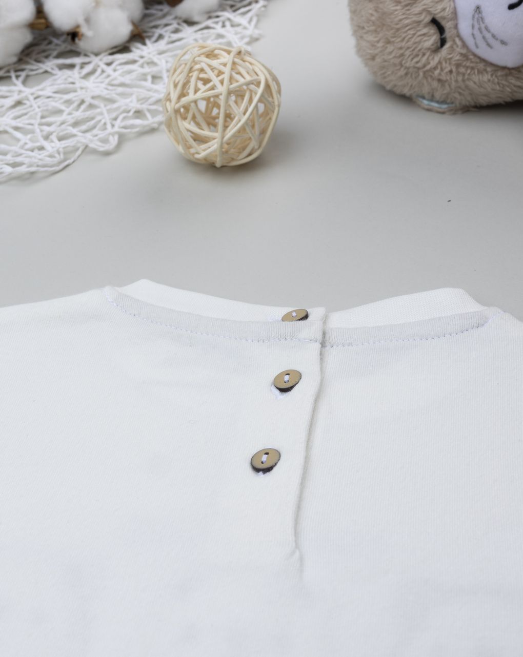 T-shirt bimbo bianca patch 3 orsi