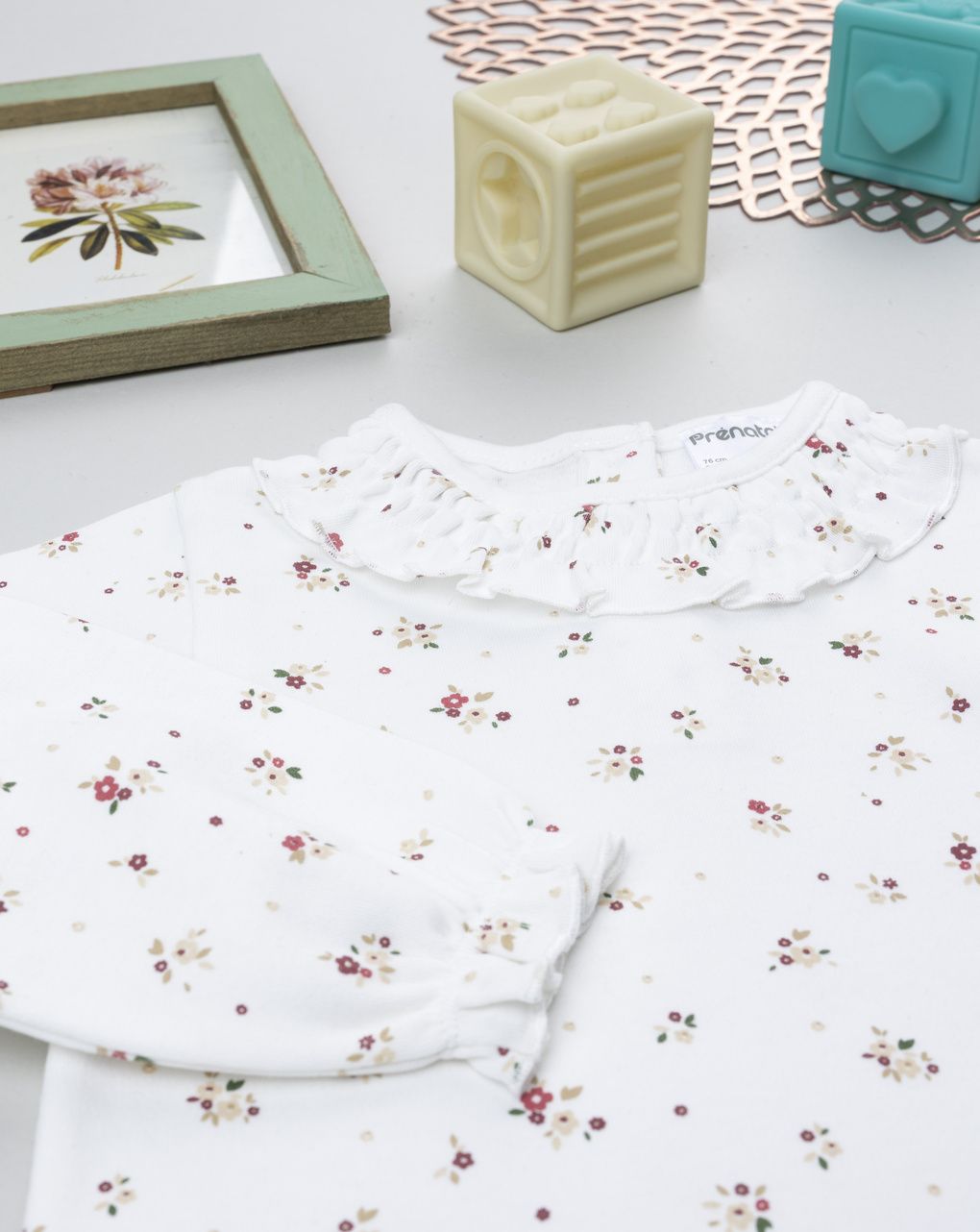 Body bimba bianco fiorellini