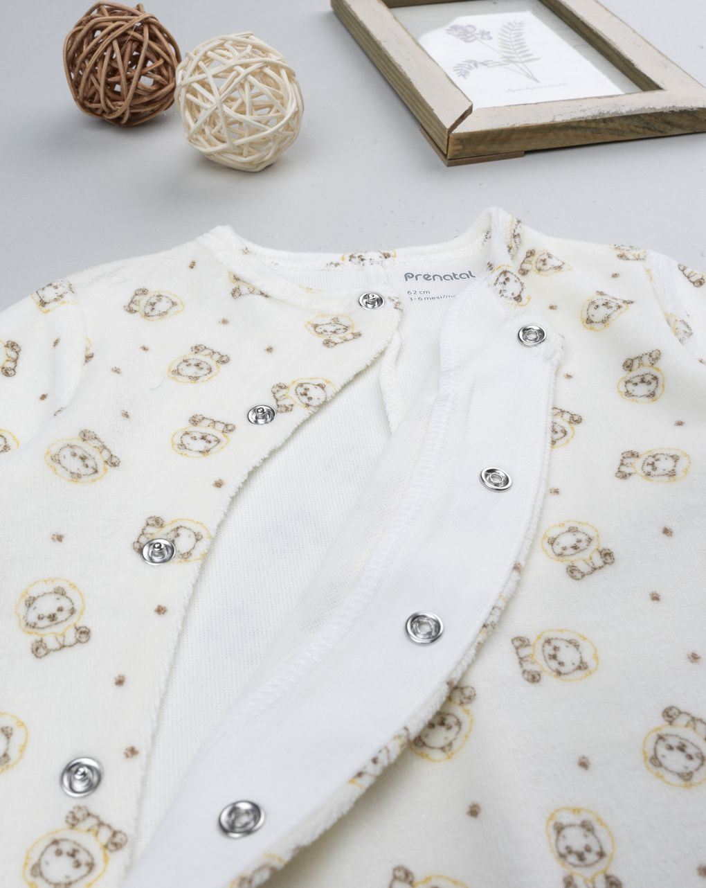 Tutina neonato panna allover