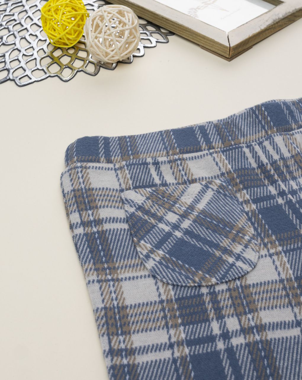 Legging bimba punto milano blu