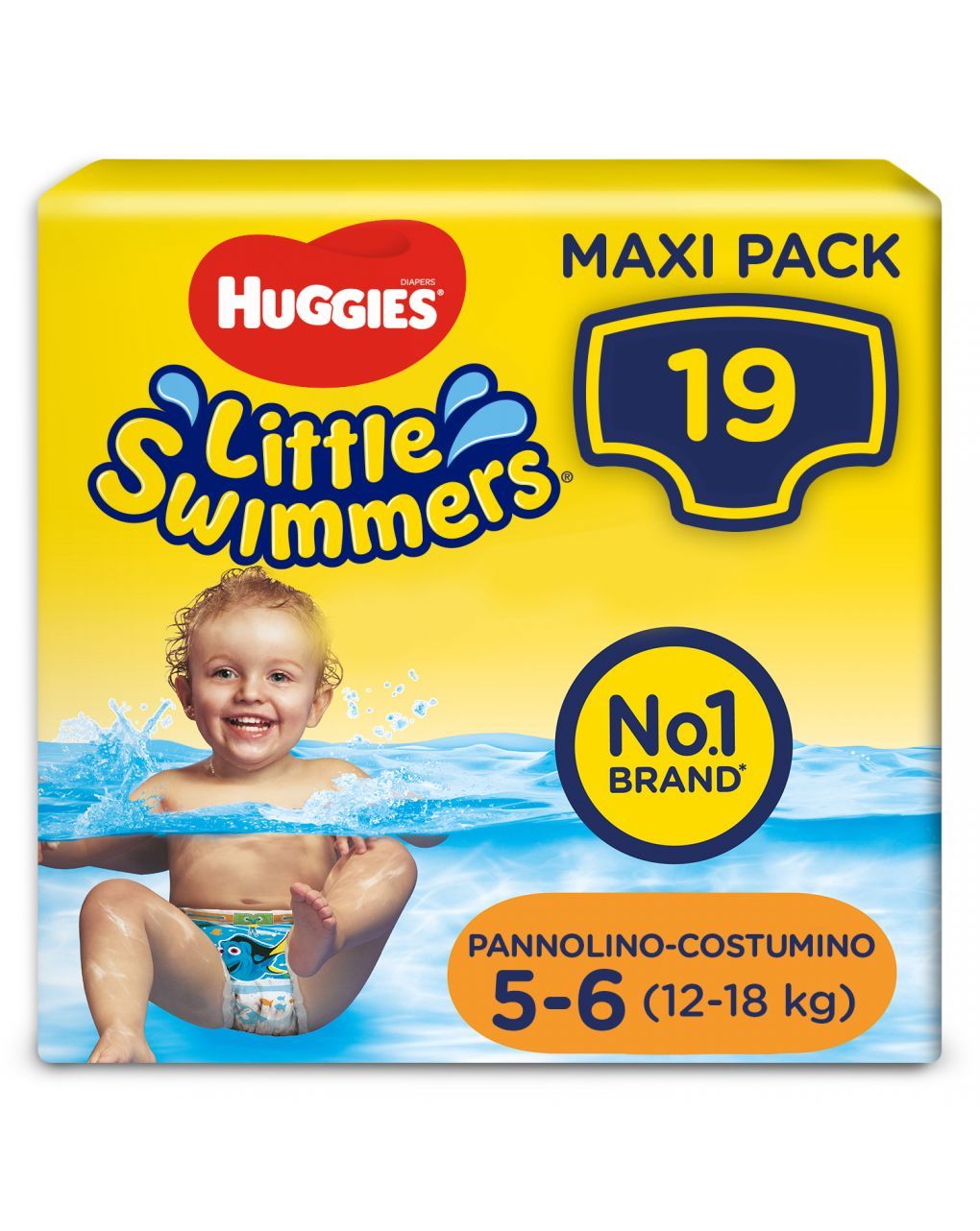 Huggies – little swimmers pacco doppio tg. 5-6 (19 pz)