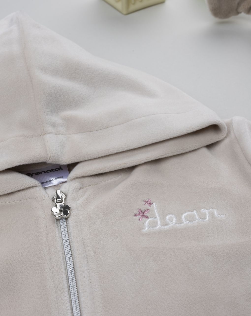 Felpa ciniglia bimba beige