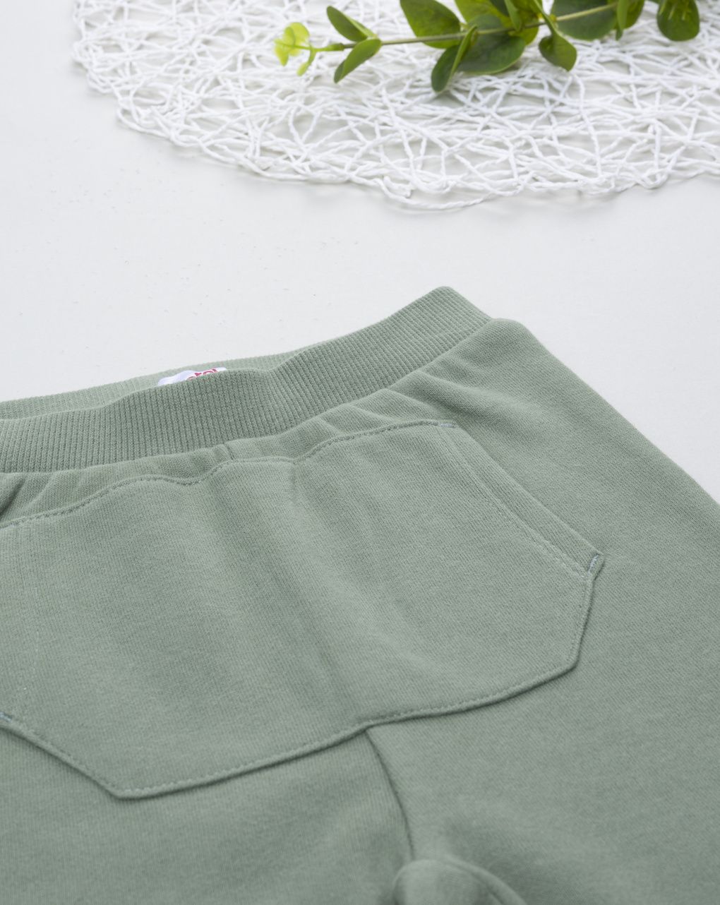 Pantalone in felpa bimbo verde tascona