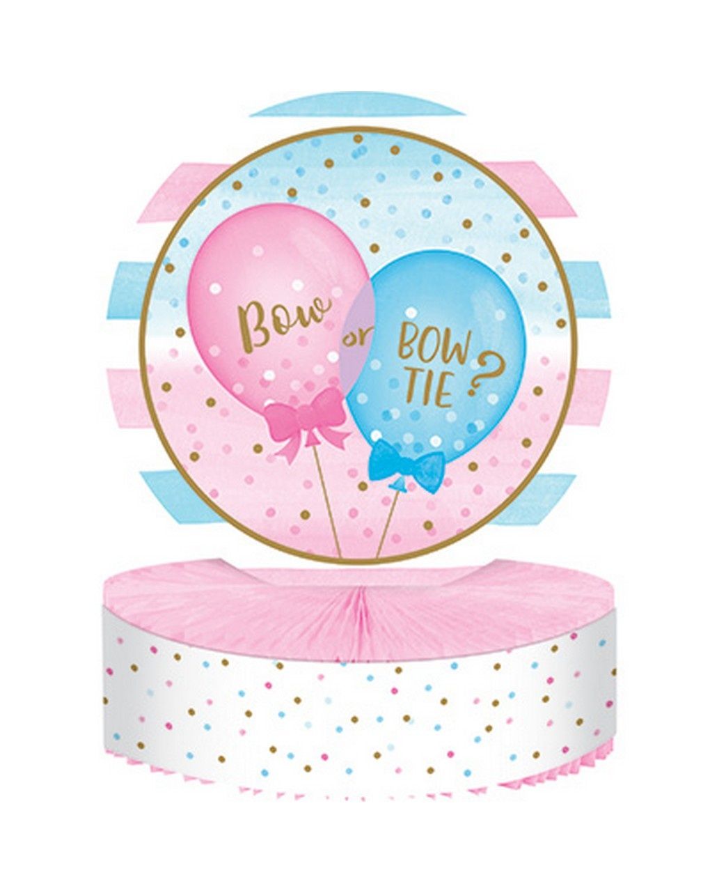 Centrotavola nido d'ape 30x22 cm - gender reveal