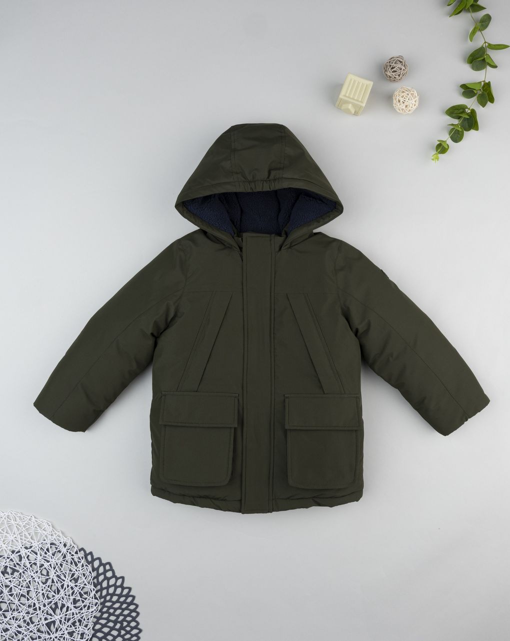 Piumino bambino verde scuro