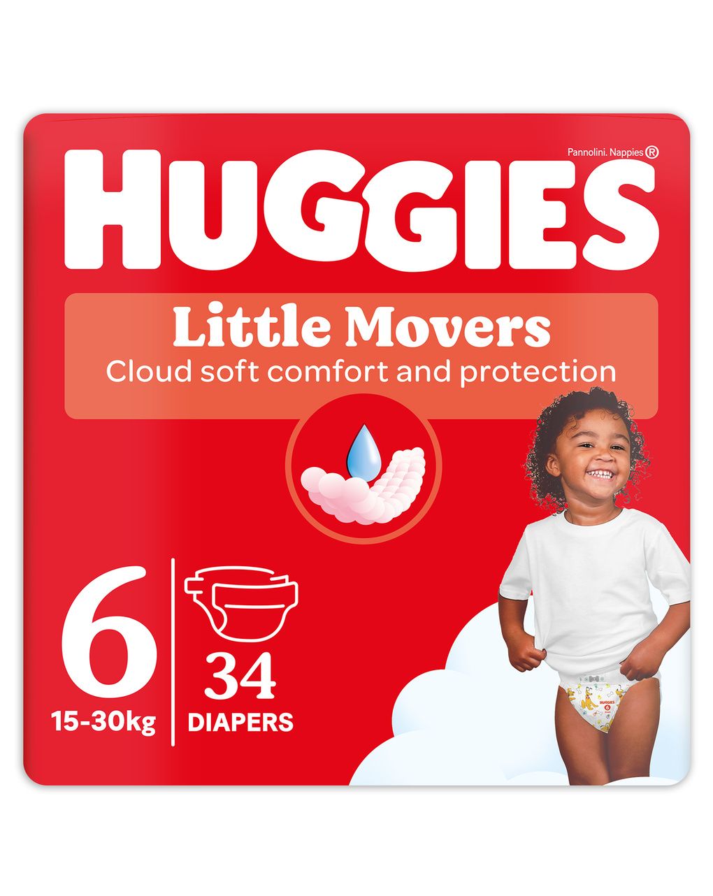 Pannolini little movers tg.6 – 34 pezzi – huggies