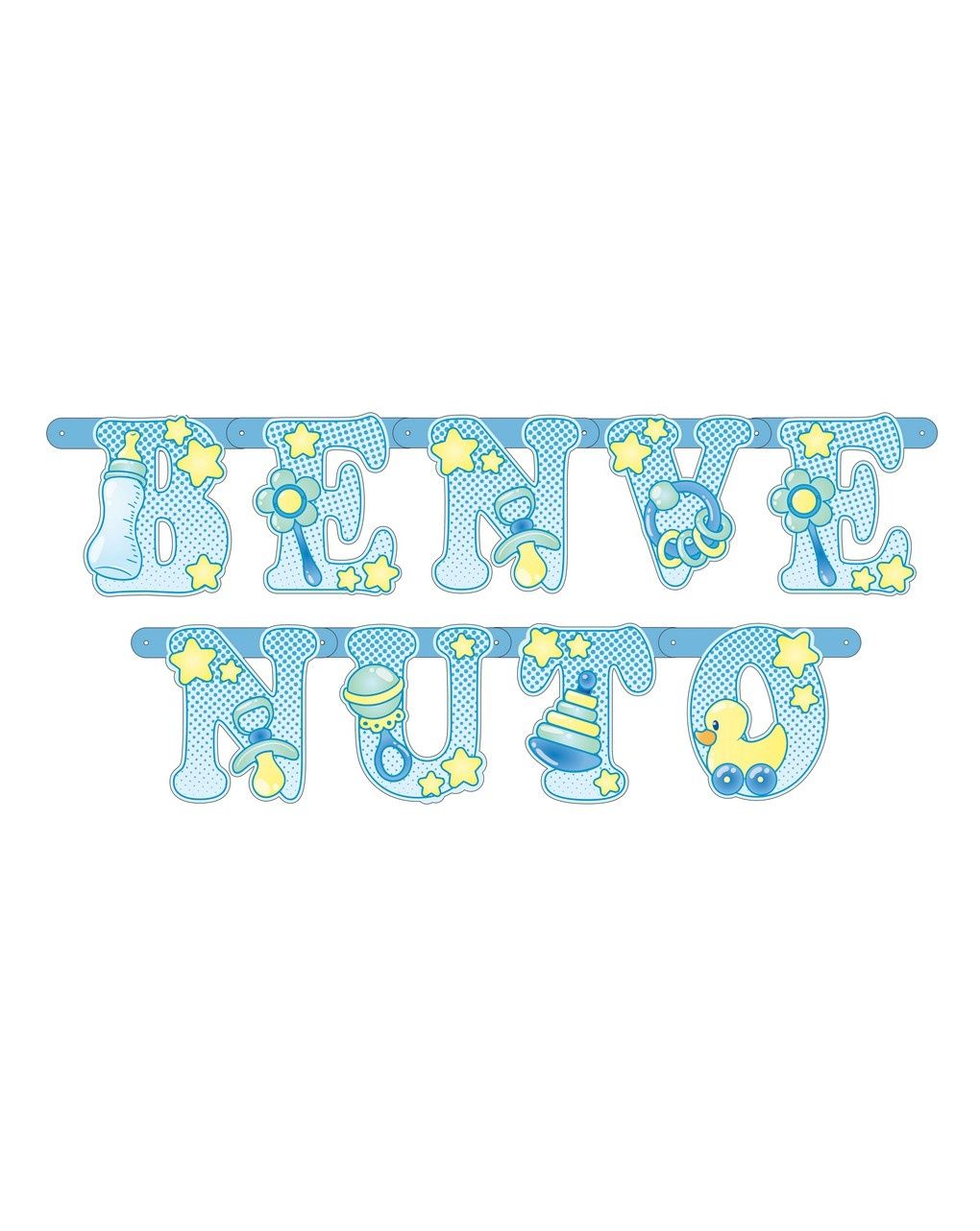 Festone benvenuto 215x15 cm - misura xl