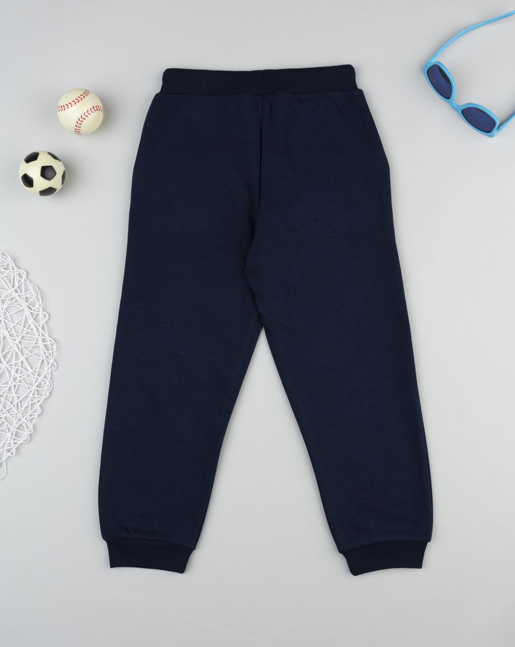 Pantalone felpato bambino blu "t-rex"