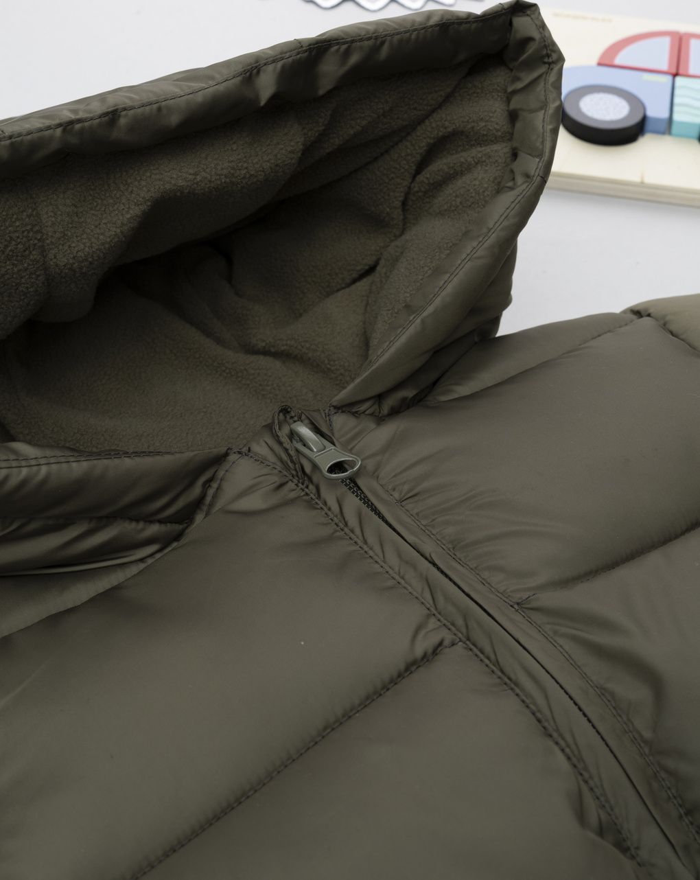 Piumino bimbo verde pile interno