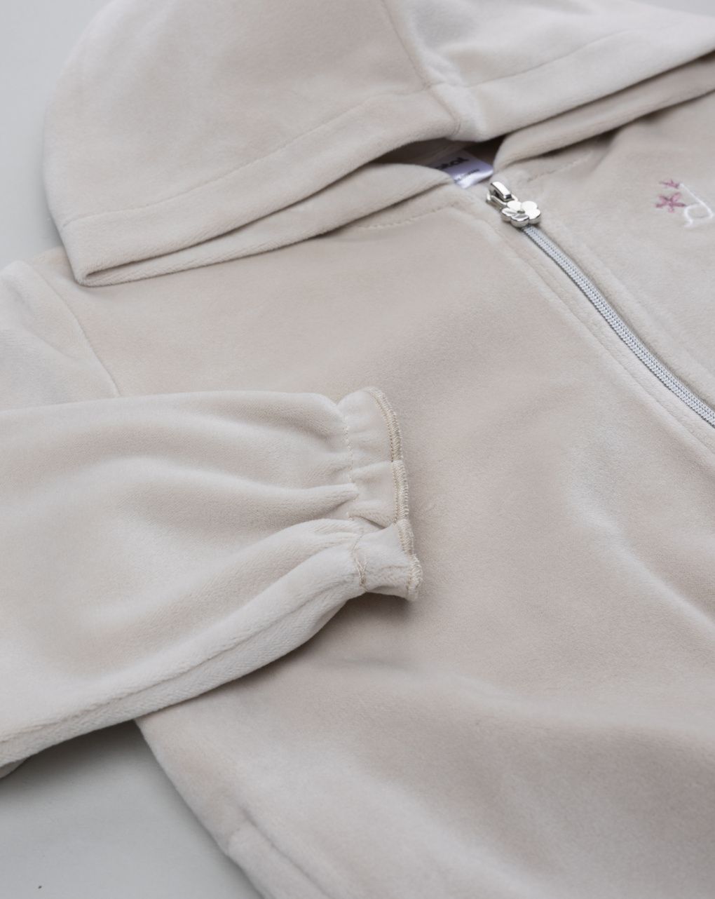 Felpa ciniglia bimba beige
