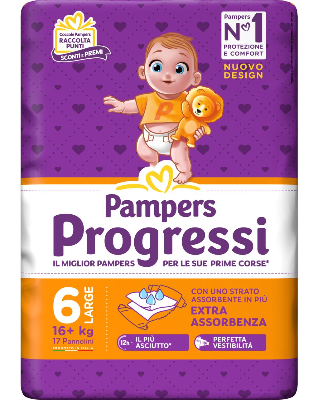 Progressi taglia 6 xl x17 - pampers