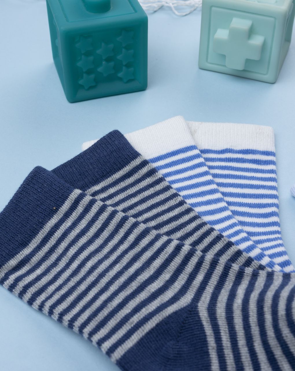 Pack 4 calze bimbo blu fantasia