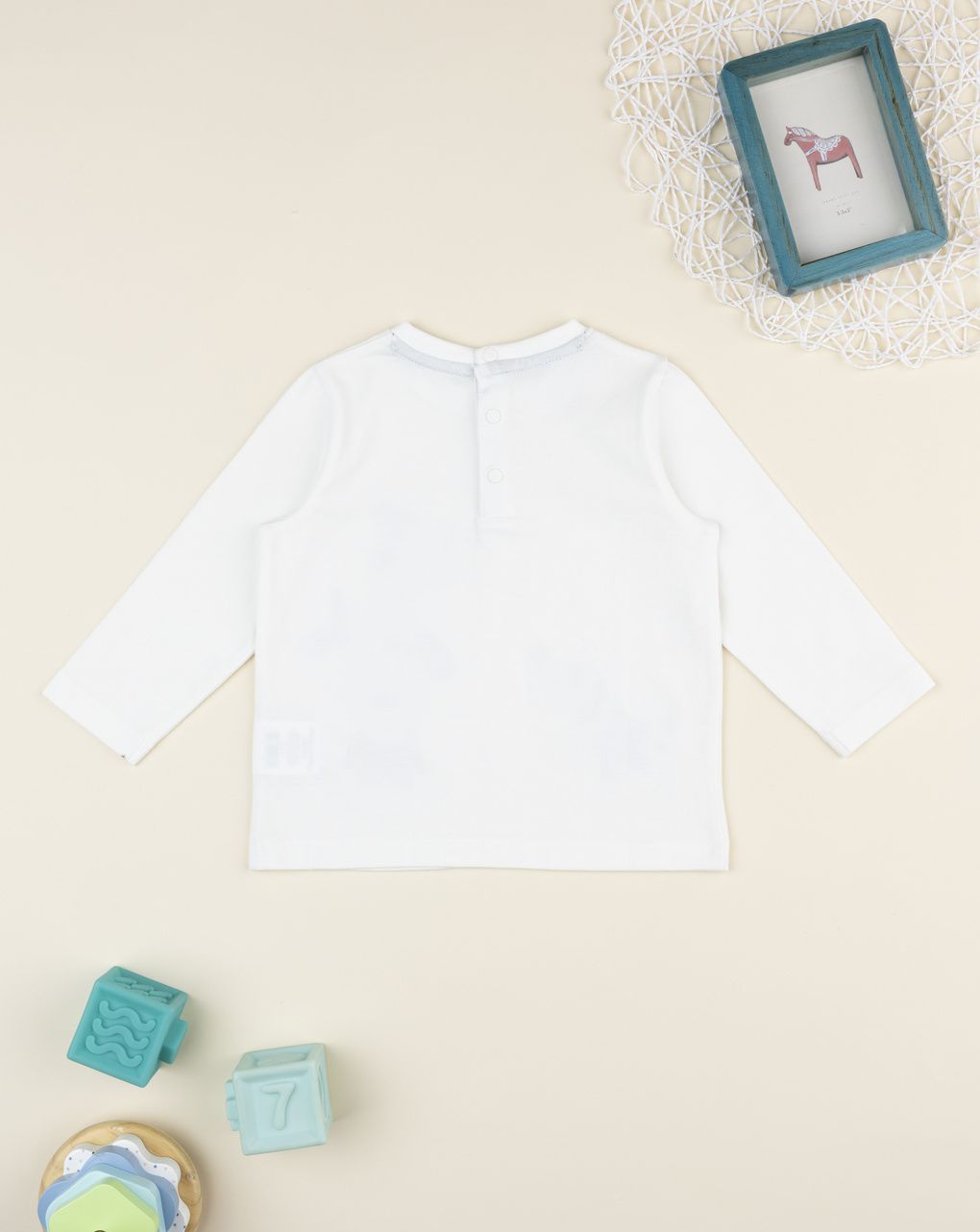 T-shirt bimbo bianca stampa cani