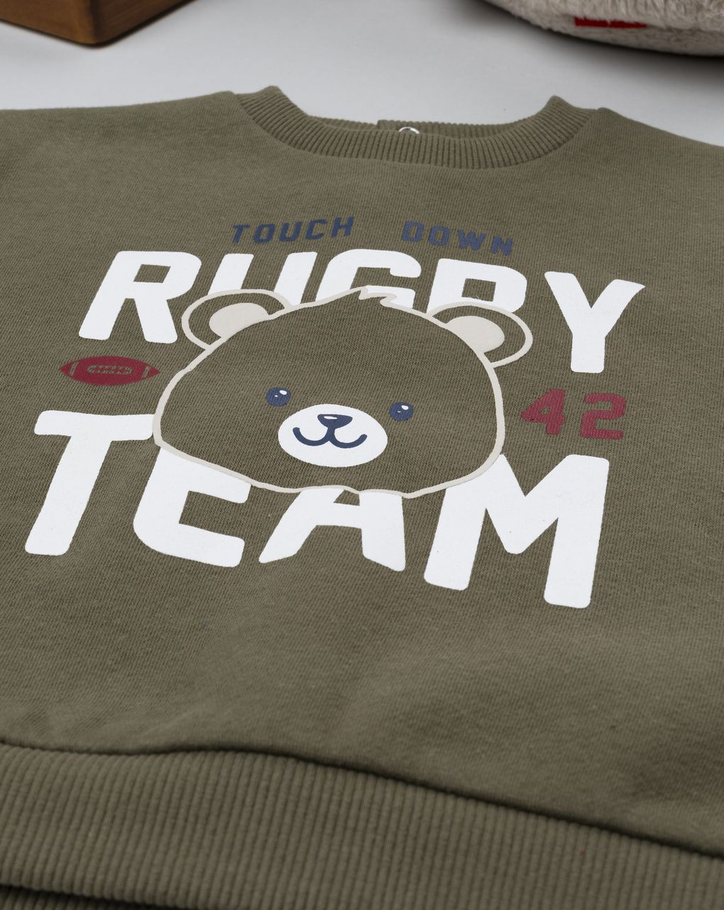 Felpa bimbo verde stampata