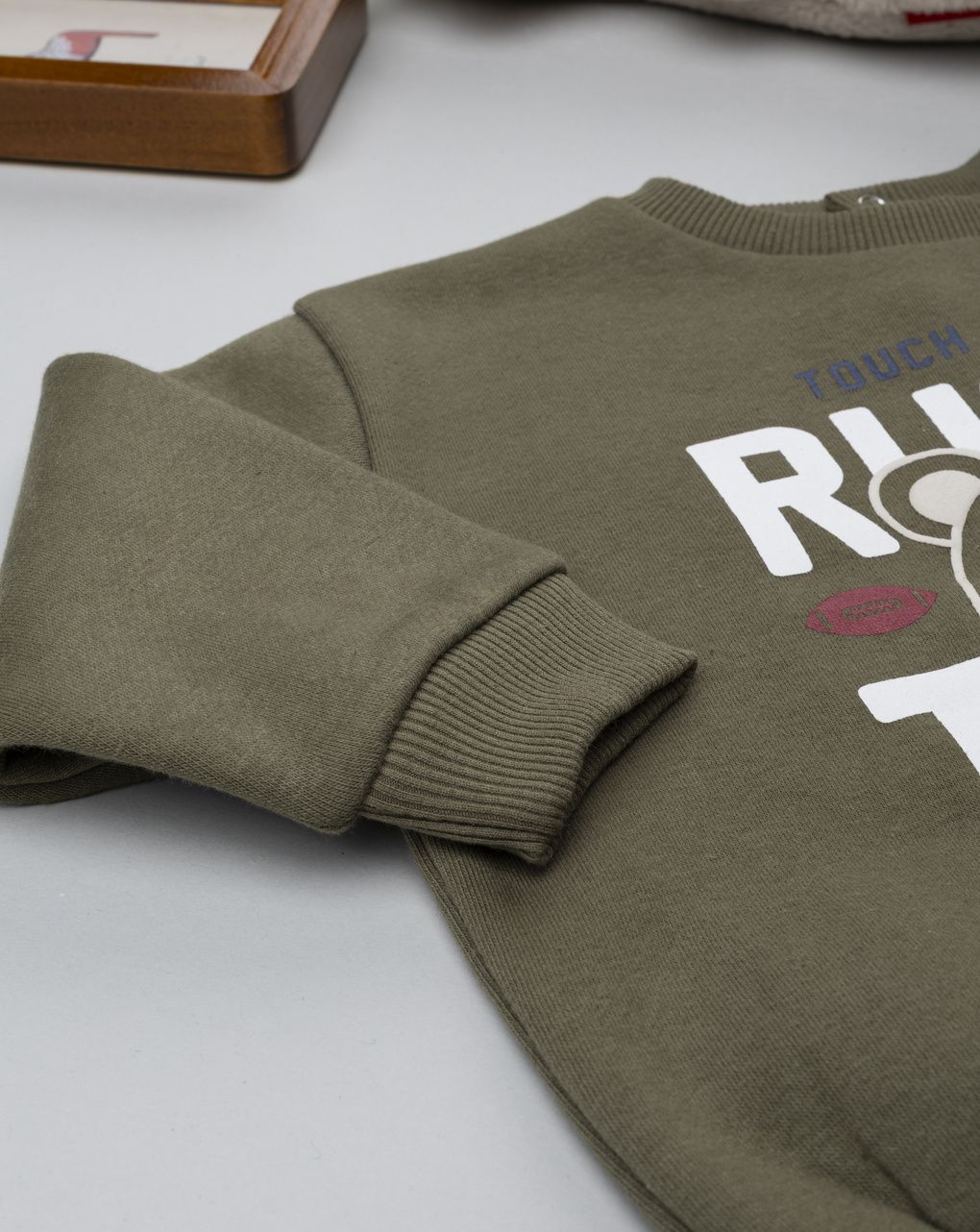 Felpa bimbo verde stampata