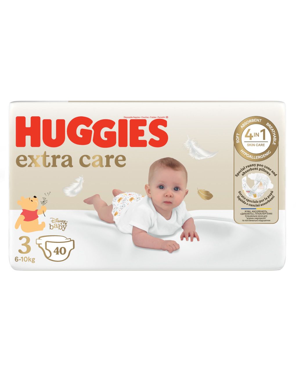 Huggies pannolini extra care grande tg. 3 (6-10 kg) - 40 pezzi