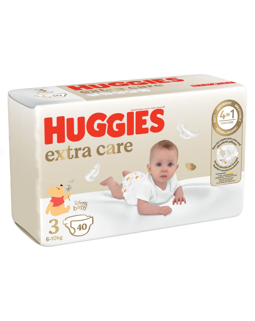 Huggies pannolini extra care grande tg. 3 (6-10 kg) - 40 pezzi