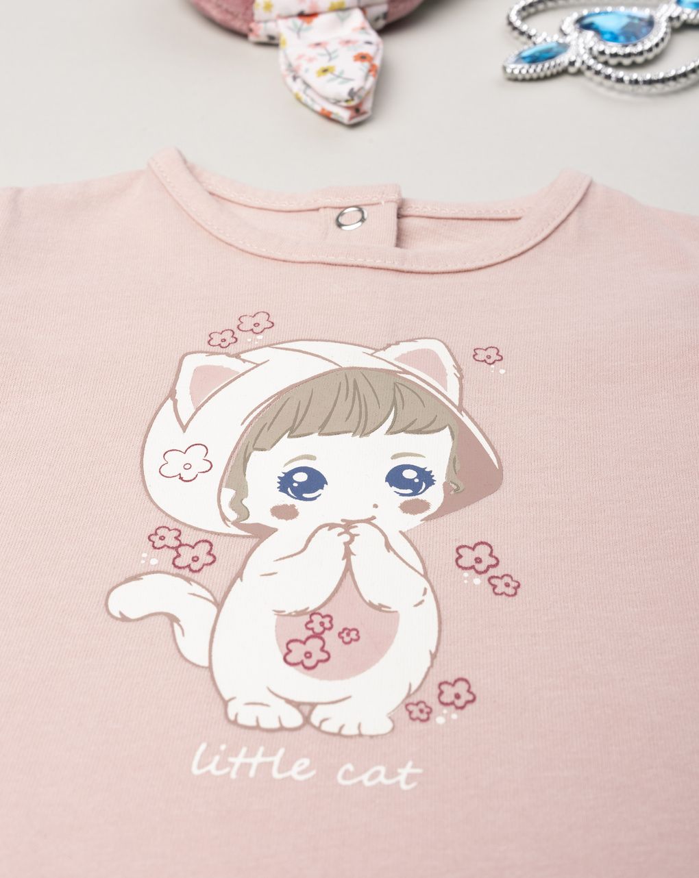 T-shirt bimba rosa stampa