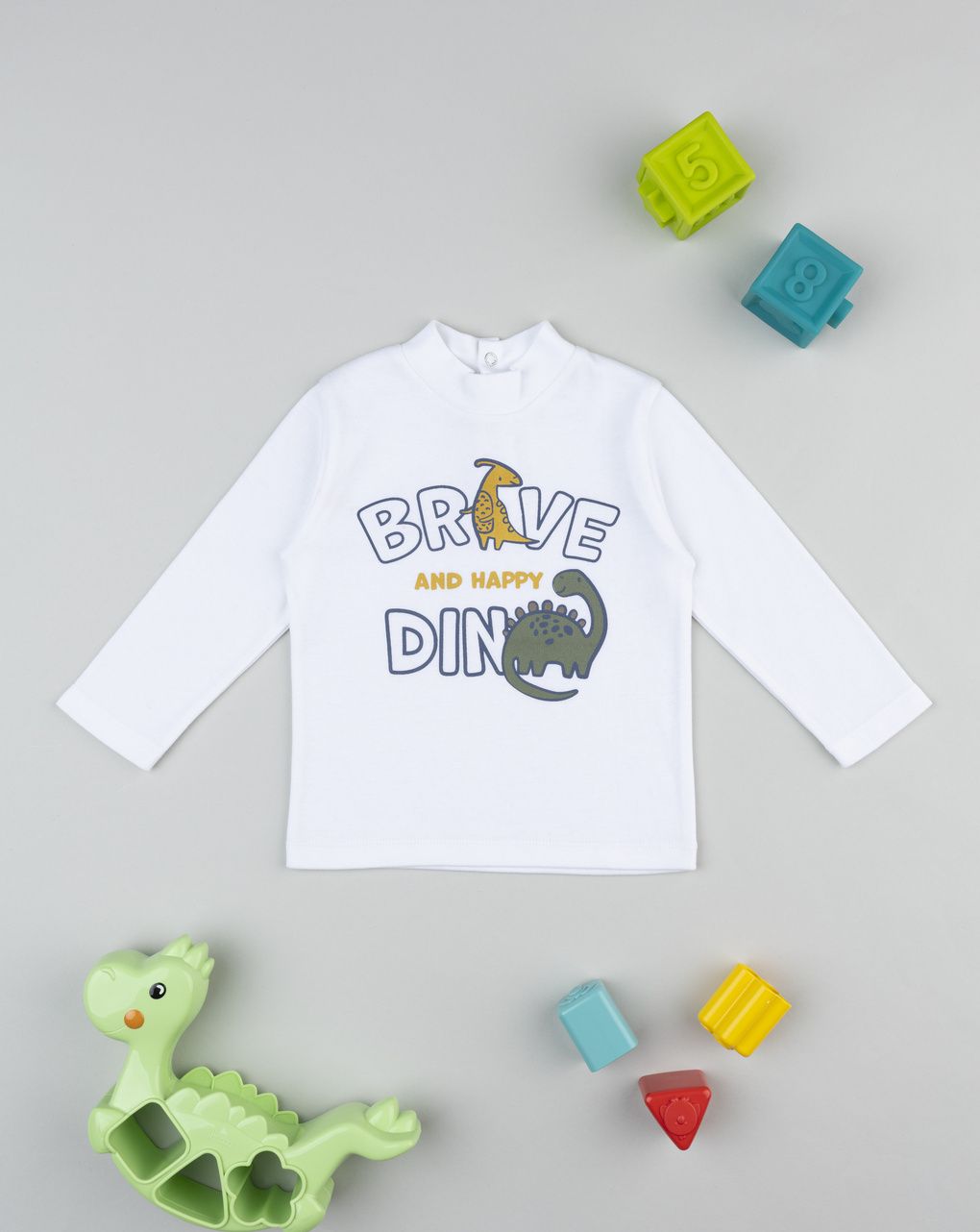 Lupetto bimbo bianco brave dino