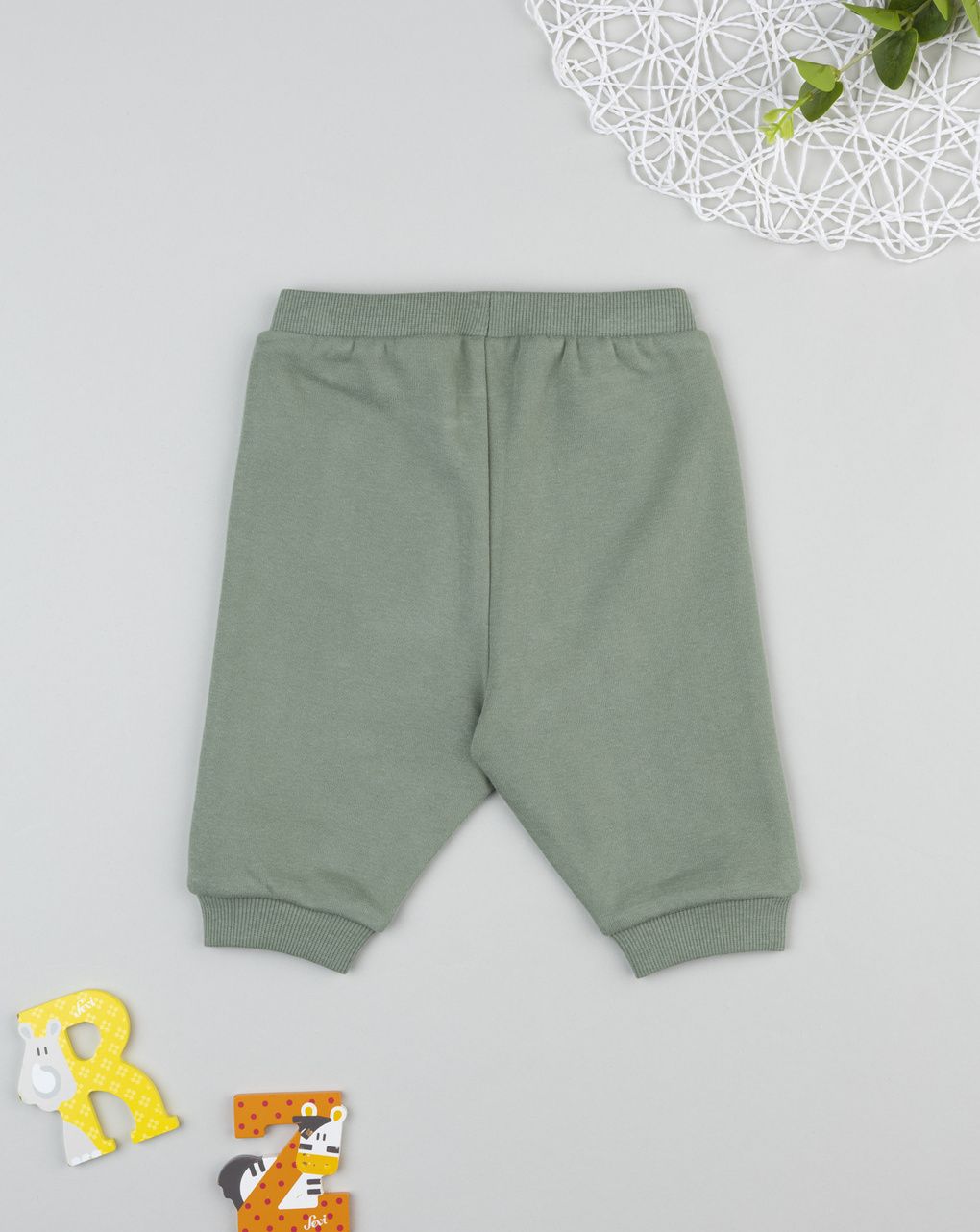 Pantalone in felpa bimbo verde tascona