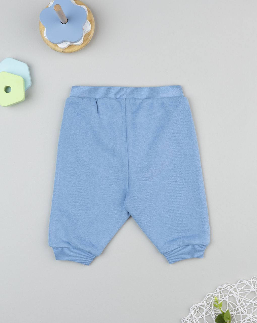 Pantalone in felpa bimbo azzurro tascona