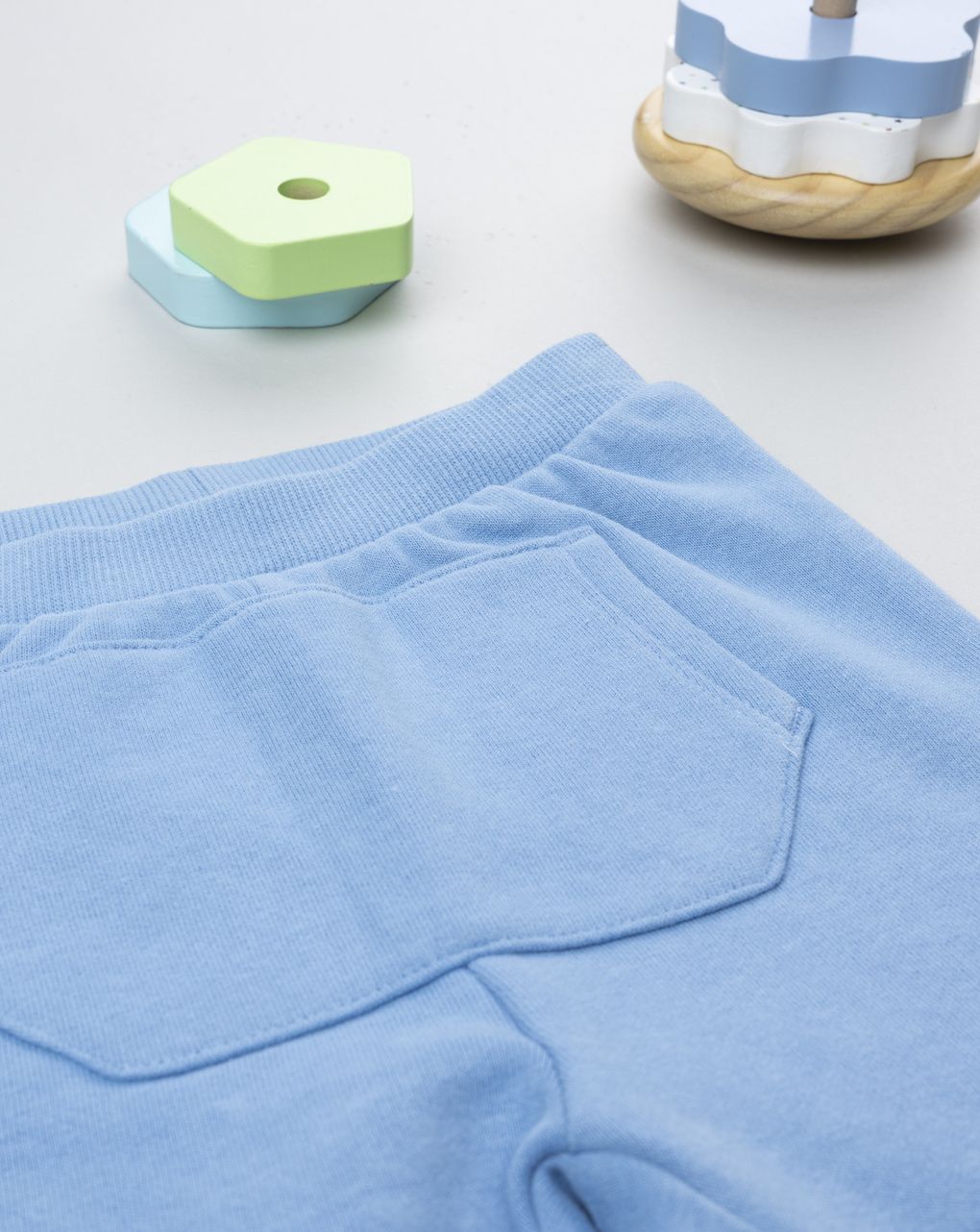 Pantalone in felpa bimbo azzurro tascona