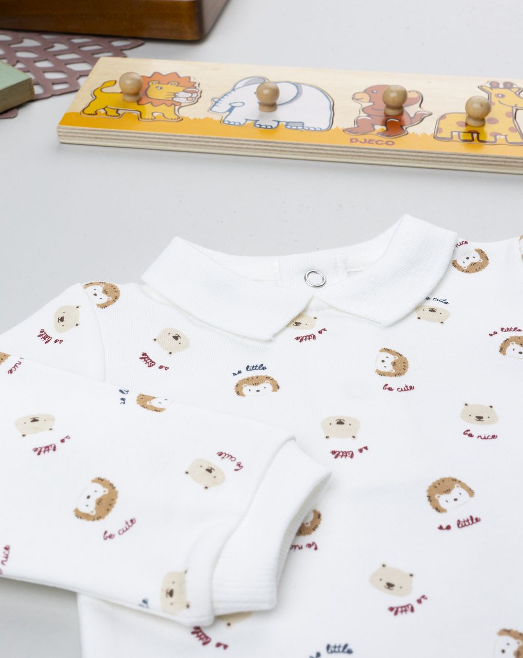 Body manica lunga neonato savana