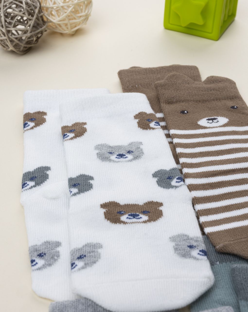 Pack 4 calze bimbo animaletti