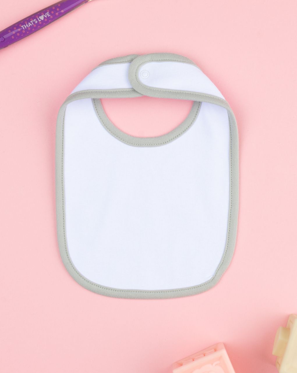 Bavaglino bimba verde fiori