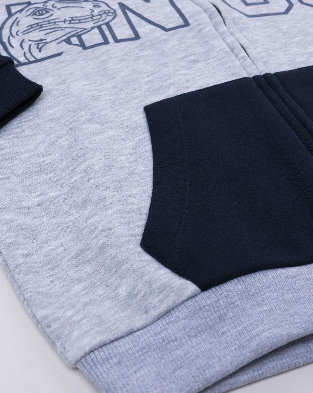 Felpa bimbo grigia/blu "dinos"