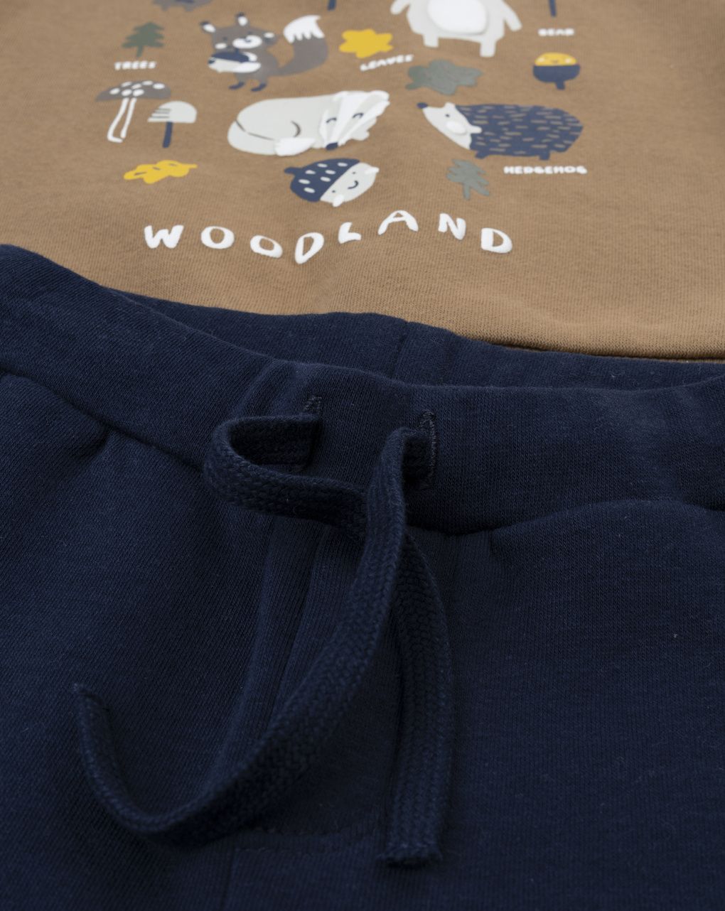 Completo jogging bimbo marrone/blu