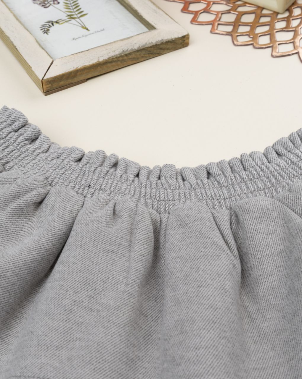 Gonna bimba grigia pailette