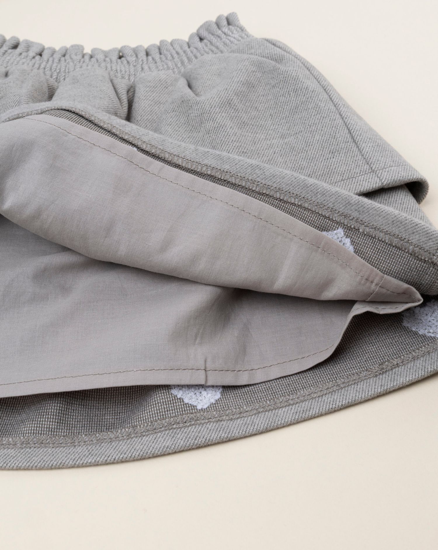 Gonna bimba grigia pailette