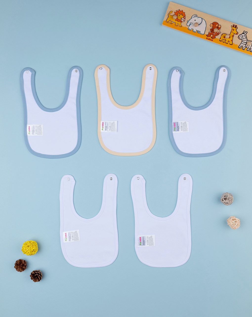 Pack 5 bavaglini con stampa