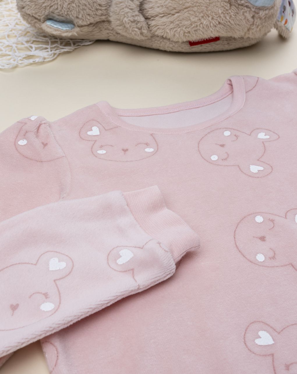 Pigiama bimba rosa orsi