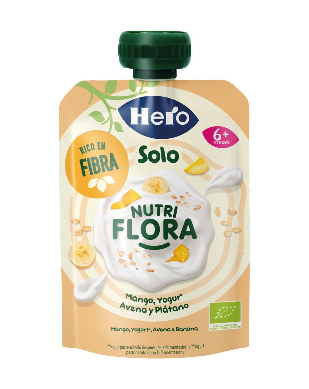 Pouch nutriflora yogurt mango avena 100 gr - hero