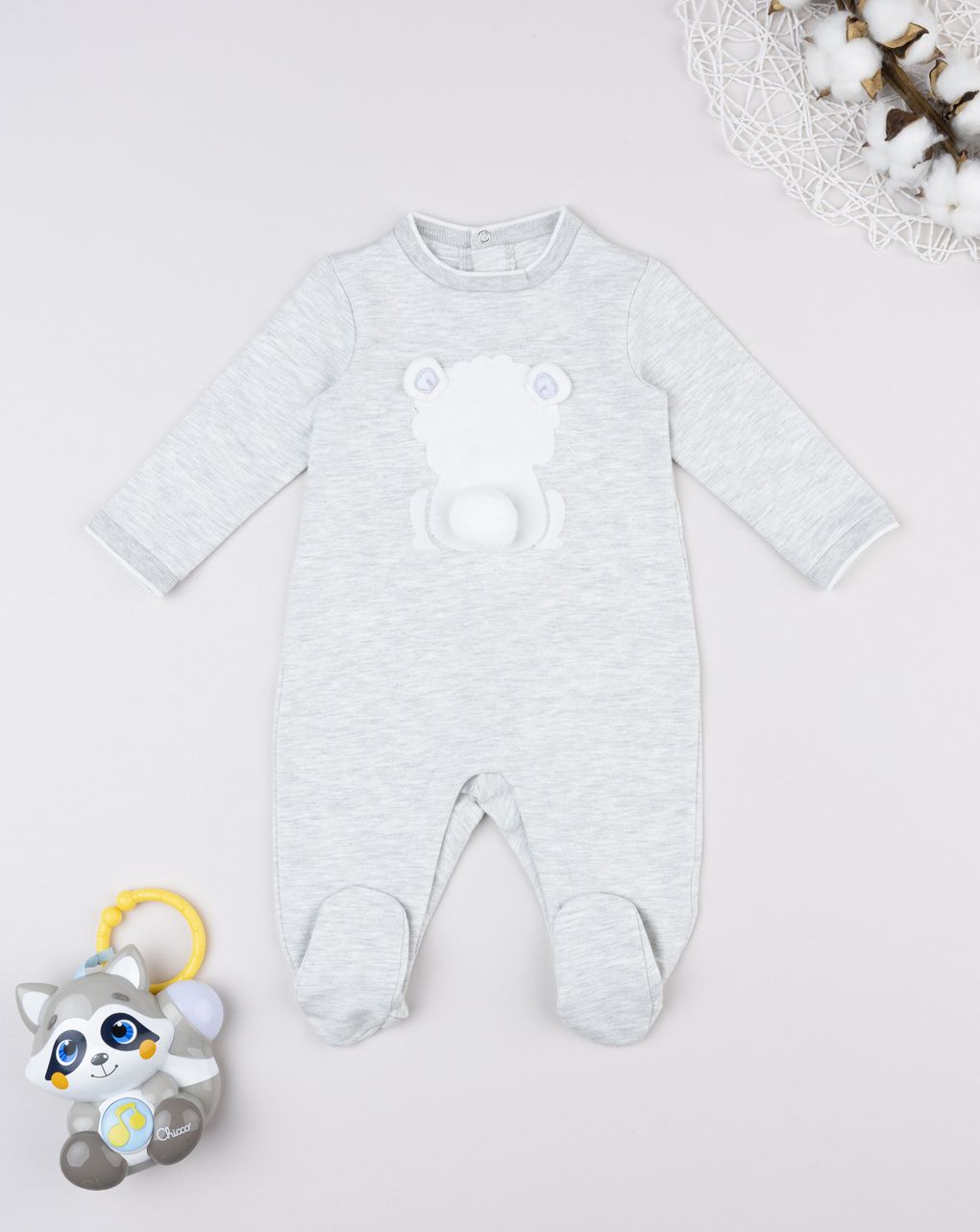 Tutina bimbo grigia patch