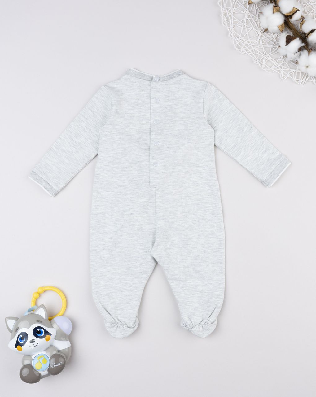 Tutina bimbo grigia patch